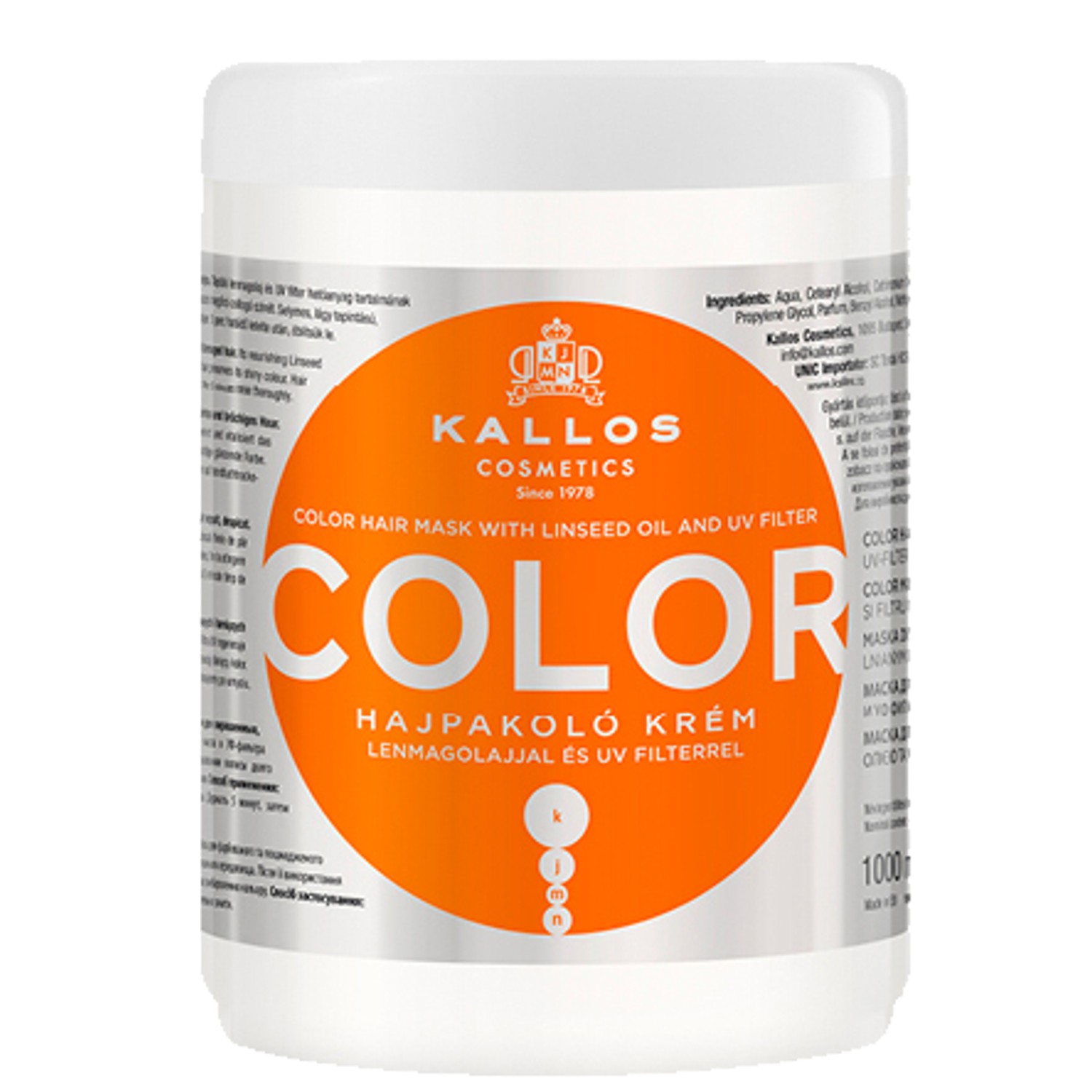 KALLOS COSMETICS KJMN Color Hair Mask 1 L