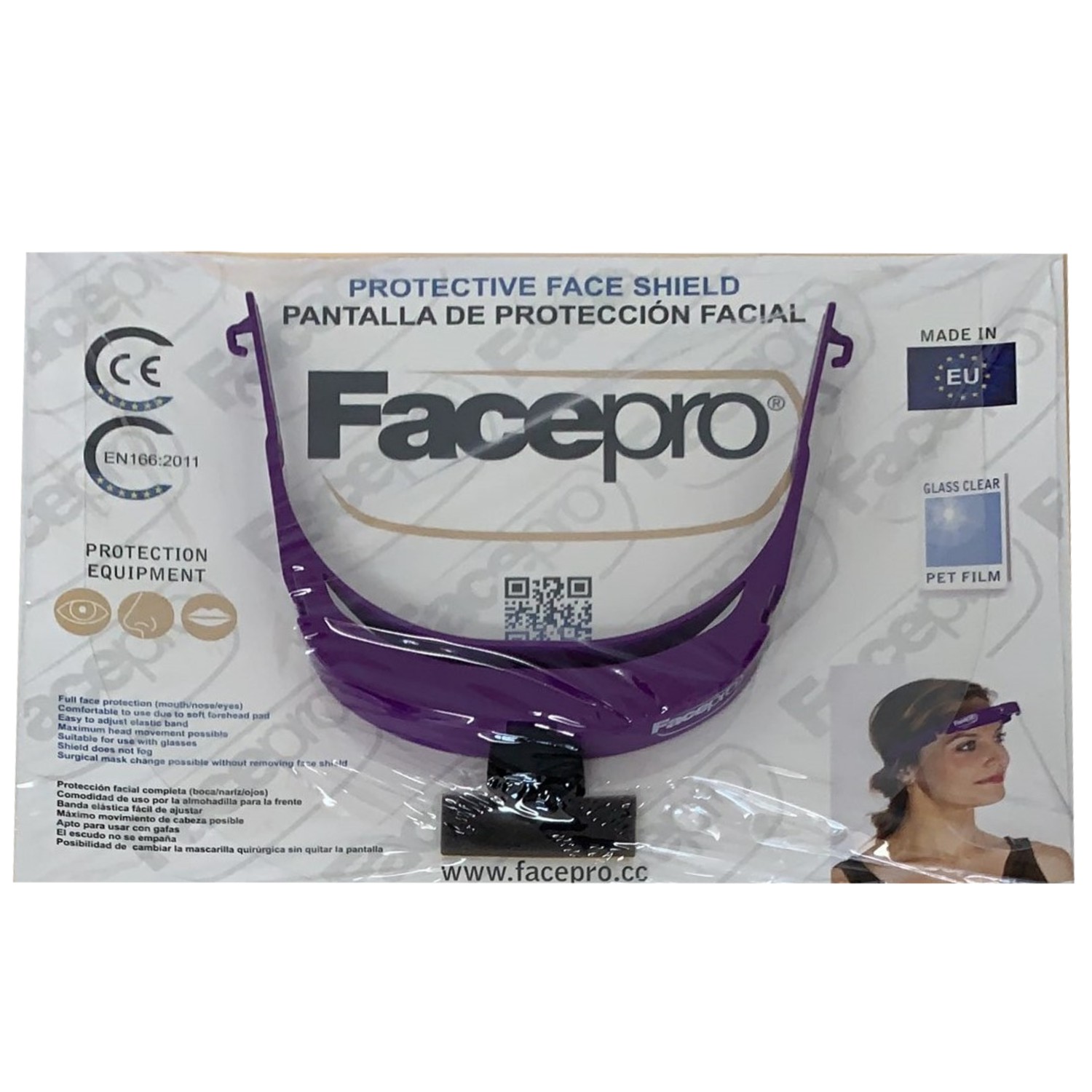 FACE PRO Protective Face Shield violett
