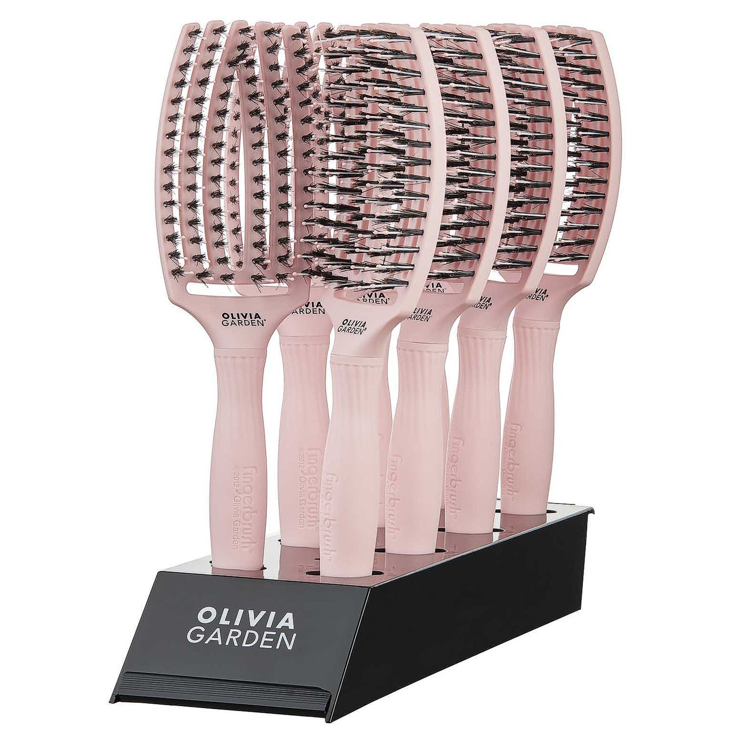 Olivia Garden Finger Brush Combo Medium Pink 8er Set