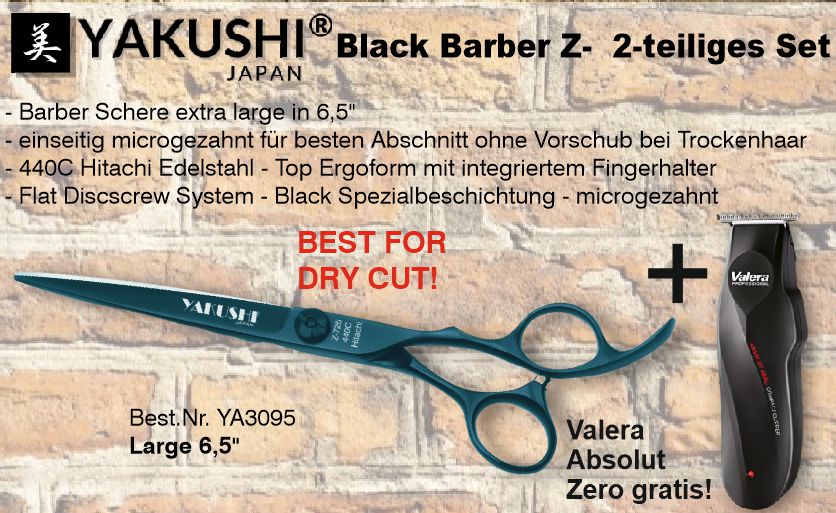 Yakushi Black Barber Z 6,5'' - 2 teiliges Set