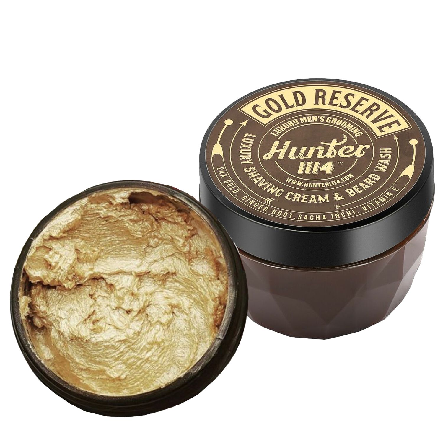 Hunter1114 'Gold Reserve' Luxury Shaving Cream & Beard Wash 82 ml